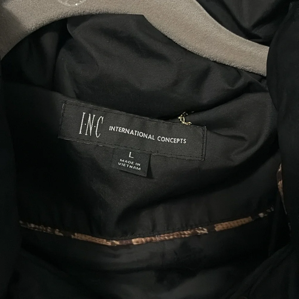I.N.C international concepts black puffer coat